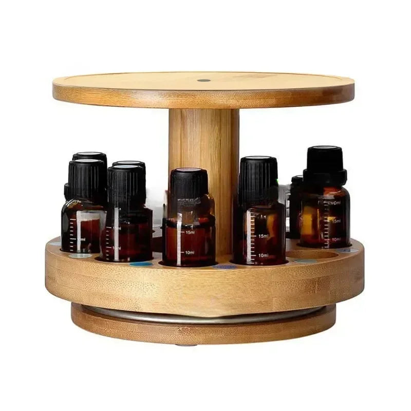 Rotating Diffuser Display with Essential Oil Storage